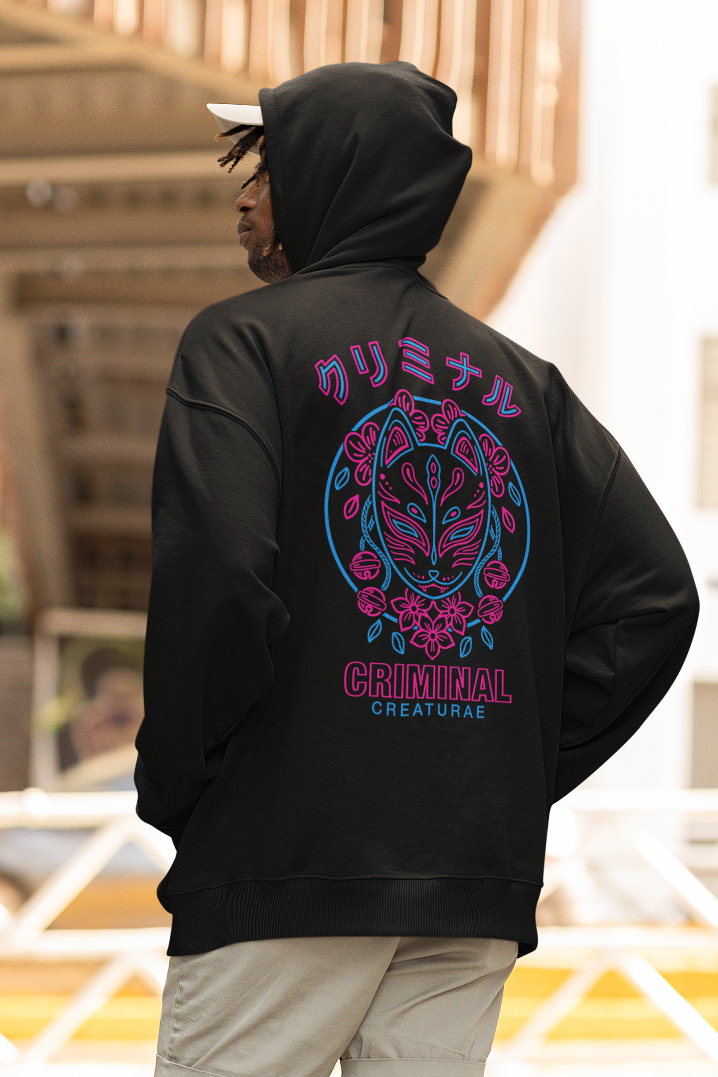 NEON KITSUNE HOODIE